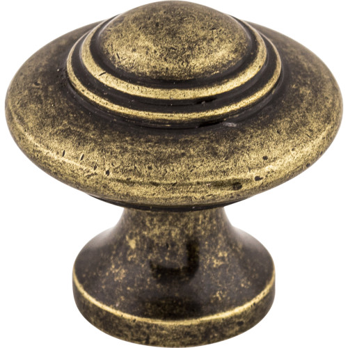 Top Knobs M16: 1-1/4" Ascot Round Cabinet Knob - German Bronze