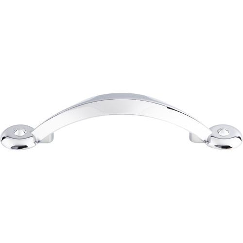 Top Knobs M1727: 3" cc Dakota Angle Cabinet Pull - Polished Chrome