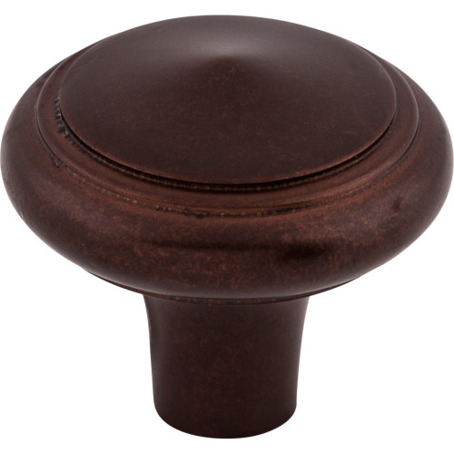 Top Knobs M1493: 1-5/8" Aspen Round Peak Cabinet Knob - Mahogany Bronze