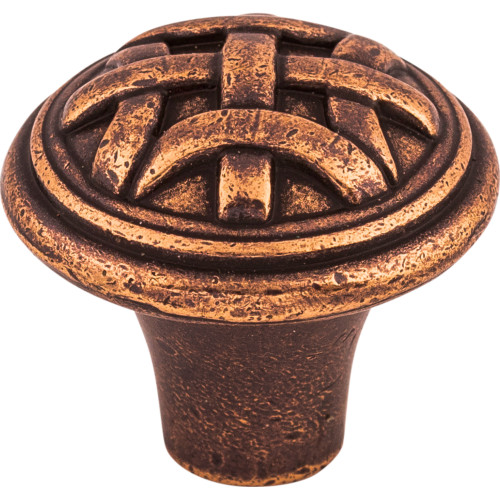Top Knobs M225: 1" Celtic Round Cabinet Knob - Old English Copper