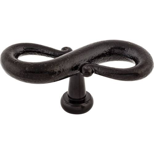 Top Knobs M632: 3-1/4" Twisted S-Shaped Cabinet Knob - Patina Black
