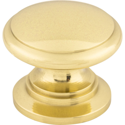 Top Knobs M349: 1-1/4" Ray Round Cabinet Knob - Polished Brass