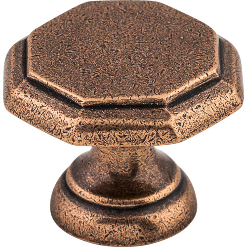Top Knobs M7: 1-1/4" Devon Octagonal Cabinet Knob - Old English Copper