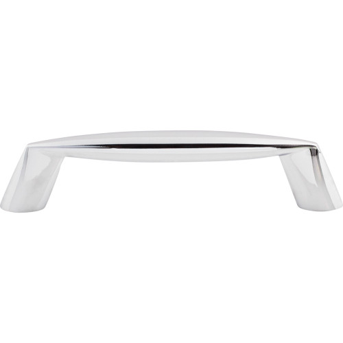 Top Knobs M568: 3-3/4" cc Rung Round Bar Cabinet Pull - Polished Chrome