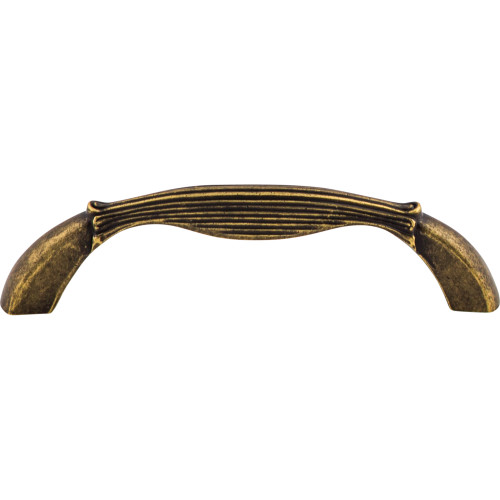 Top Knobs M945: 3-3/4" cc Edwardian Round Bar Cabinet Pull - German Bronze