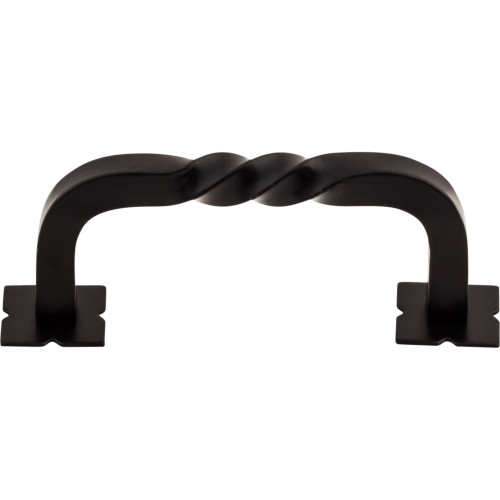 Top Knobs M710: 3" cc Twisted D-Handle Cabinet Pull - Patina Black