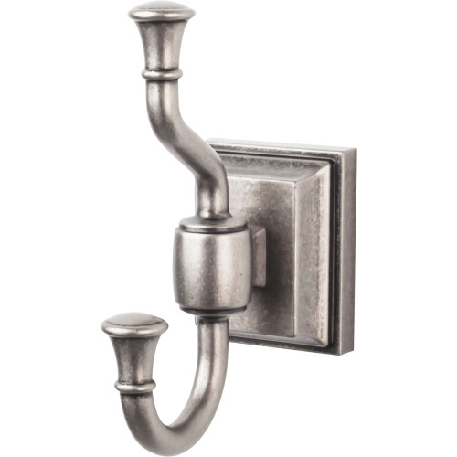 Top Knobs STK2AP: Stratton Double Wall Hook - Antique Pewter