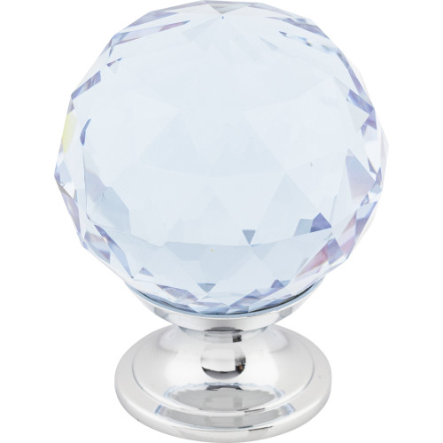 Top Knobs TK114PC: 1-3/8" Crystal Sphere Cabinet Knob - Polished Chrome