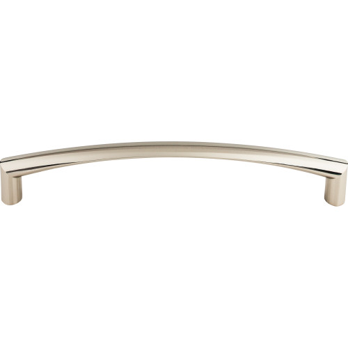 Top Knobs TK141PN: 12" cc Griggs Curved Bar Appliance Pull - Polished Nickel