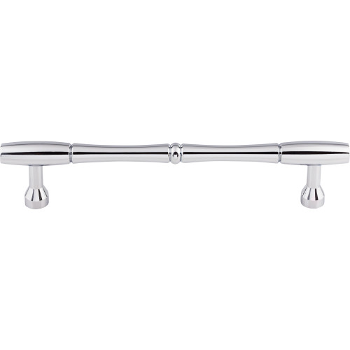 Top Knobs M721-7: 7" cc Nouveau Bamboo Round Bar Cabinet Pull - Polished Chrome