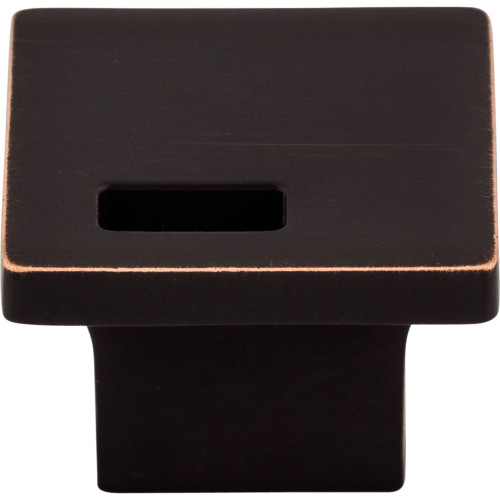 Top Knobs TK269TB: 1-1/4" Modern Metro Slot Square Cabinet Knob - Tuscan Bronze