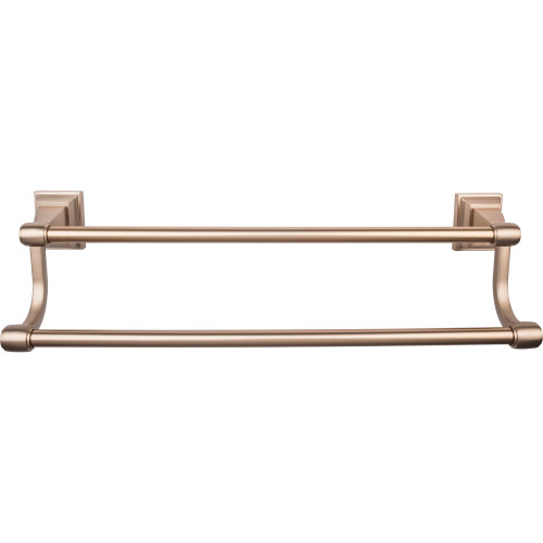Top Knobs STK7BB: 18" cc Stratton Double Towel Bar - Brushed Bronze