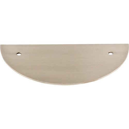 Top Knobs TK54BSN: 3-1/2" cc Sanctuary Half Circle Backplate - Brushed Satin Nickel