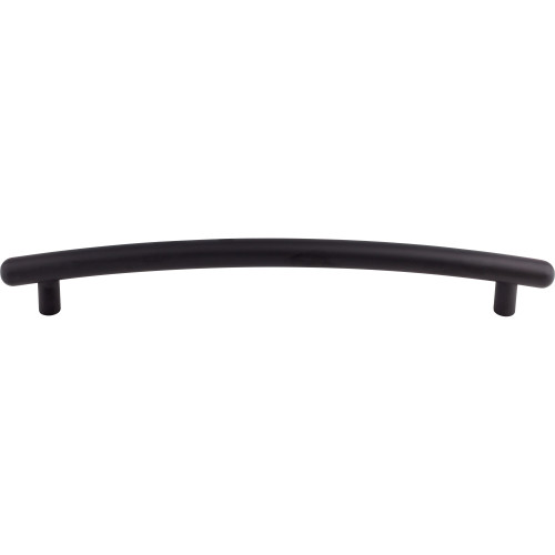 Top Knobs TK170BLK: 12" cc Curved Bar Appliance Pull - Flat Black