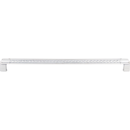 Top Knobs TK207PC: 12" cc Tower Bridge Flat Bar Cabinet Pull - Polished Chrome