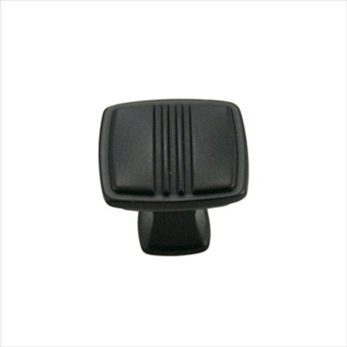RKI CK-161-BL: 1-1/4" Alder Square Cabinet Knob - Black