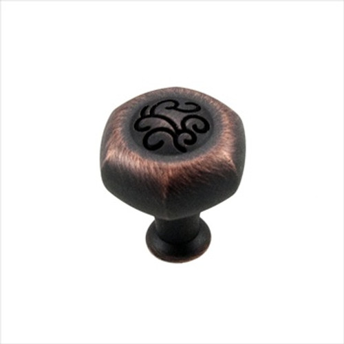 RKI CK-115-VB: 30mm Palermo Hexagon Cabinet Knob - Valencia Bronze
