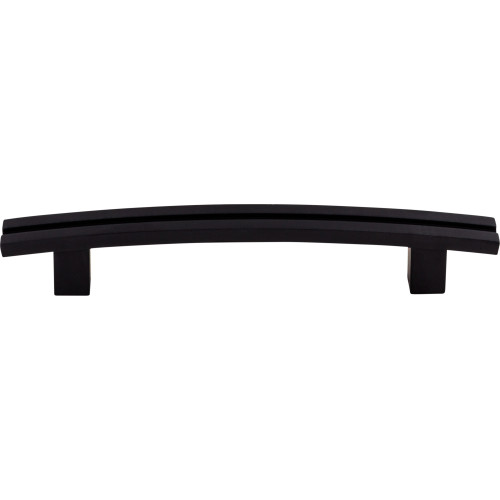 Top Knobs TK81BLK: 5" cc Sanctuary Inset Rail Bar Cabinet Pull - Flat Black