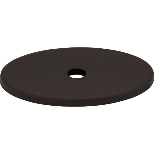 Top Knobs TK60BLK: Sanctuary Oval Backplate - Flat Black