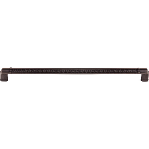 Top Knobs TK207SAB: 12" cc Tower Bridge Flat Bar Cabinet Pull - Sable