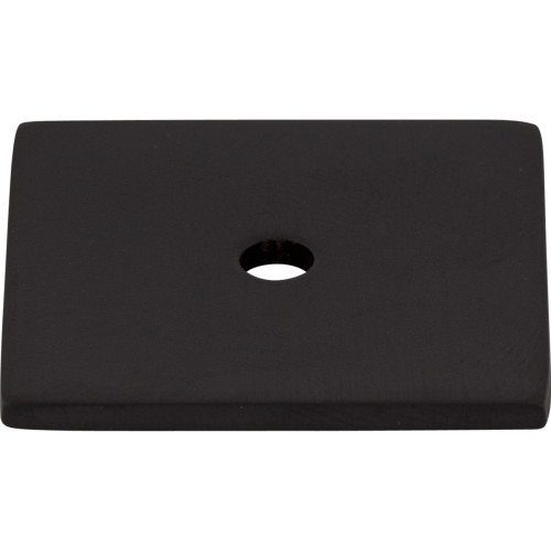 Top Knobs TK95BLK: Sanctuary Square Backplate - Flat Black
