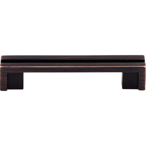 Top Knobs TK55TB: 3-1/2" cc Sanctuary Flat Rail Bar Cabinet Pull - Tuscan Bronze