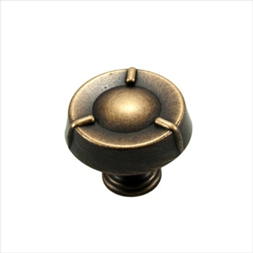 RKI CK-127-BE: 1-1/2" Fullerton Round Cabinet Knob - Polished Brass