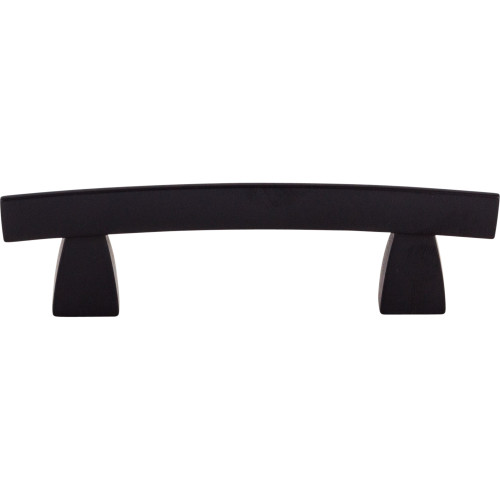 Top Knobs TK3BLK: 3" cc Sanctuary Arched Bar Cabinet Pull - Flat Black