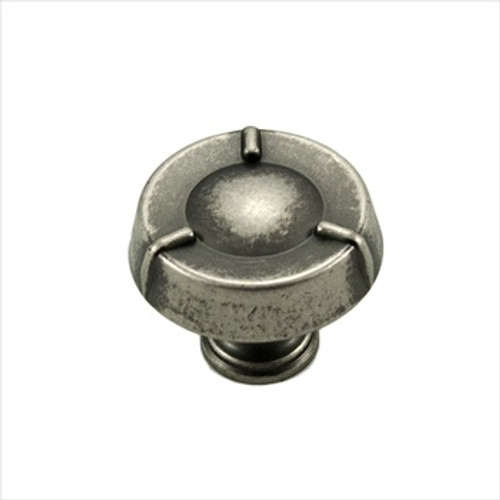 RKI CK-127-WN: 1-1/2" Fullerton Round Cabinet Knob - Weathered Nickel