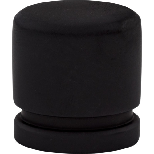Top Knobs TK57BLK: 1" Sanctuary Oval Cabinet Knob - Flat Black