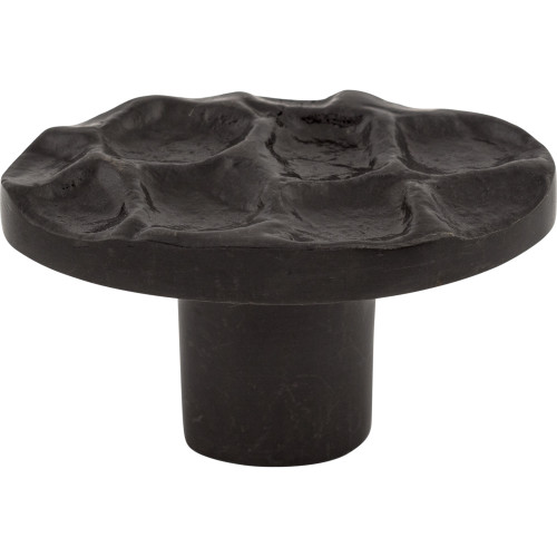 Top Knobs TK298CB: 2" Cobblestone Oval Cabinet Knob - Coal Black
