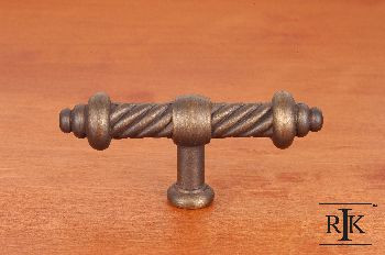 RKI CK-701-AE: Large Twisted Cabinet Knob - Antique English