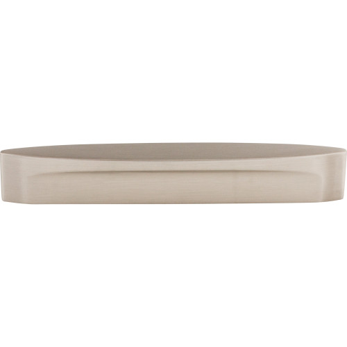 Top Knobs TK75BSN: 5" cc Sanctuary Oval Slot Cabinet Pull - Brushed Satin Nickel