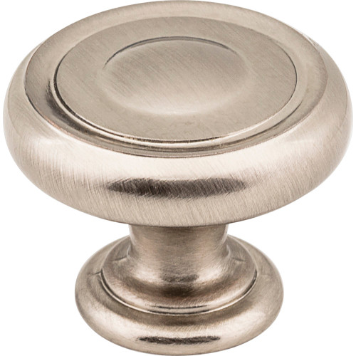 Jeffrey Alexander 117SN: 1-1/4" Bremen 1 Round Cabinet Knob - Satin Nickel