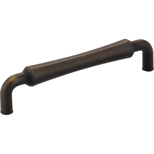 Jeffrey Alexander 537-128ABSB: 128mm cc Bremen 2 D-Handle Cabinet Pull - Antique Brushed Satin Brass