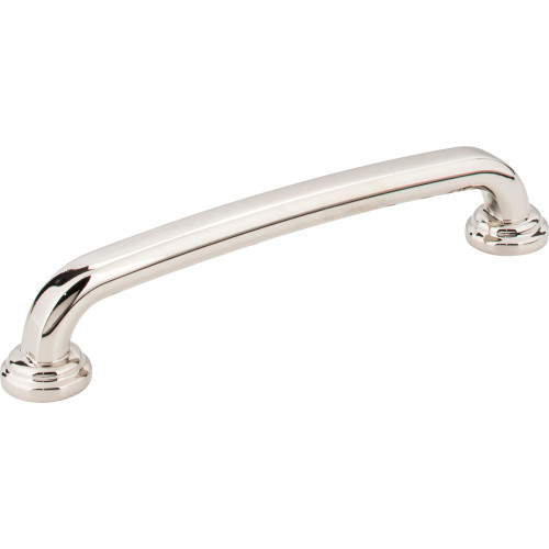 Jeffrey Alexander 527-128NI: 128mm cc Bremen 1 D-Handle Cabinet Pull - Polished Nickel