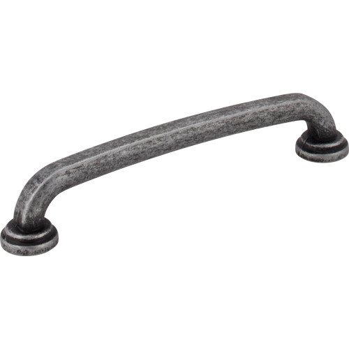 Jeffrey Alexander 527-128SIM: 128mm cc Bremen 1 D-Handle Cabinet Pull - Distressed Antique Silver
