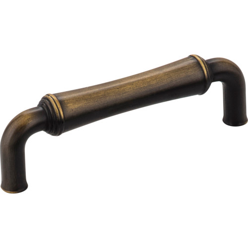 Jeffrey Alexander 537ABSB: 96mm cc Bremen 2 D-Handle Cabinet Pull - Antique Brushed Satin Brass