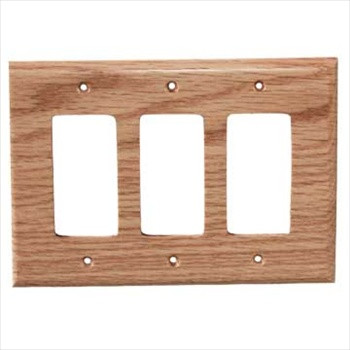 Sierra Lifestyles 682354: Traditional Triple Rocker Switchplate - Red Oak