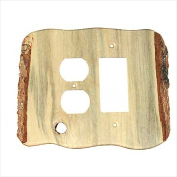 Sierra Lifestyles 682782: Rustic Single Rocker/Duplex Switchplate - Blued Pine