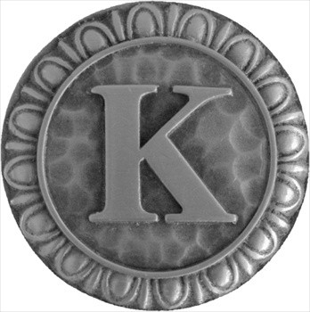 Notting Hill NHK-190-AP: Initial K Cabinet Knob - Antique Pewter