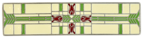 Notting Hill NHP-617-AP-A: 3" cc Prairie Tulips Cabinet Pull - Spring Green/Antique Pewter