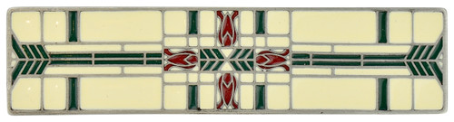 Notting Hill NHP-617-AP-C: 3" cc Prairie Tulips  Cabinet Pull - Evergreen/Antique Pewter