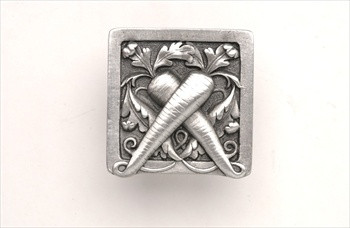 Notting Hill NHK-252-AP: Leafy Carrot Cabinet Knob - Antique Pewter