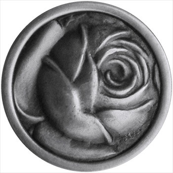 Notting Hill NHK-280-AP: Mckenna's Rose Cabinet Knob - Antique Pewter