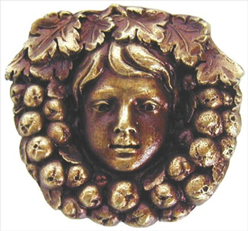 Notting Hill NHK-119-AB: Fruit Of The Vine Cabinet Knob - Antique Brass Notting Hill NHK-119-AB: Fruit Of The Vine Cabinet Knob - Antique Brass
