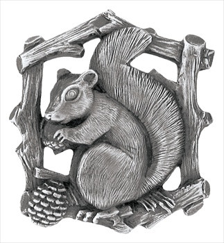 Notting Hill NHK-177-AP-R: Grey Squirrel Cabinet Knob (right side/faces left) - Antique Pewter