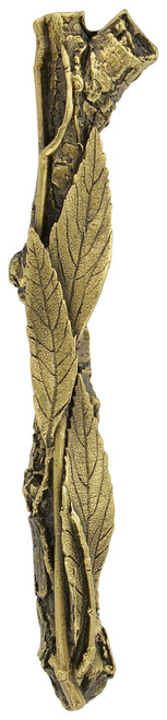 Notting Hill NHP-672-AB-R: 3" cc Leafy Branch (Right Side) Cabinet Pull - Antique Brass