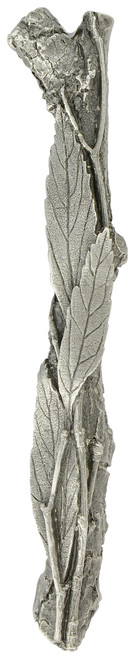 Notting Hill NHP-672-AP-L: 3" cc Leafy Branch (Left Side) Cabinet Pull - Antique Pewter