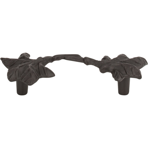 Atlas 2202-O: 3" cc Vineyard Leaf Cabinet Pull - Aged Bronze